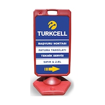 Turkcell   Reklam ve Yönlendirme Uyari Dubasi A Tabela Kırmızı