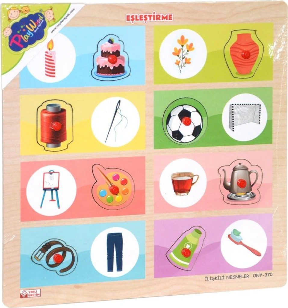 Ony-369-370 Ahşap Tutmalı Eşleştirme İlişkili Nesneler -onyıl