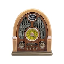 Nostaljik Bluetooth Radyo Ns-7061bt Şarjlı Taşınabilir Fm Radyo Mp3 Çalar