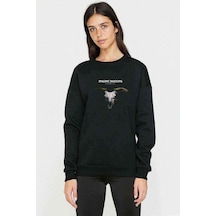 Imagine Dragons Radioactive Baskılı Siyah Kadın Sweashirt