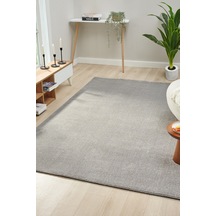 Mariesse Home Puffy Düz Renk Peluş Kalın Dokuma Kesme Yolluk Makina Dokuma Halısı 4500-gri