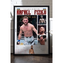 Rafael Fiziev Ufc Siyah Ahşap Çerçeveli Poster, Dekoratif Dövüş Duvar Tablosu
