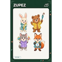 Minik Yağmur Orkestrası 19x25 Cm Ütüyle Uygulanan Baskı Zpz1390 - 928156665