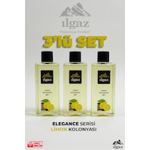 Ilgaz Limon Kolonyası 3'lü Set 80 Derece 400 Ml Elegance Series