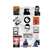 Mr. Robot Temalı Laptop Notebook Tablet Sticker Seti 15 Adet