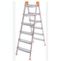 Çift Çıkışlı Metal Merdiven 6 Basamak 6+6 Basamaklı