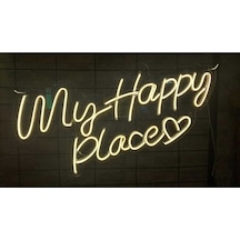 My Happy Place Neon Led Dekoratif Aydınlatma 60 X 30 Cm Renkli
