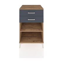 Kronos Komodin Tek Raflı 2 Çekmeceli 60x59x96 Çam-antrasit Çam