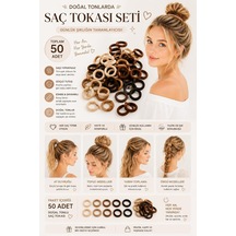 50 Li Havlu Lastik Toka Seti Kadın Çocuk Mandal Toka Lastik Toka Seti Toka Organizer Toka Kız Çocuk Toka Kadife Toka Diğer