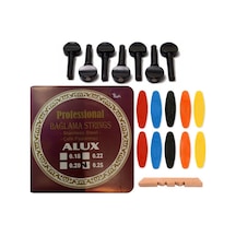 Alux 0.25 Çelik Abanoz Burgu Tezene Eşik 4'Lü Set