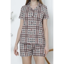 Nicoletta Kadın Düğmeli Şortlu Pijama Takımı Ekoseli Pamuklu Likralı Cepli Mürdüm Nıc1078 R14 Mürdüm Nicoletta Kadın Düğmeli Şortlu Pijama Takımı Ekoseli Pamuklu Likralı Cepli Mürdüm Nıc1078 R14 Mürdüm