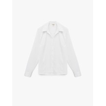 Koton Uzun Kollu Klasik Yaka Slim Fit Gömlek Beyaz 6wak60071uw Beyaz