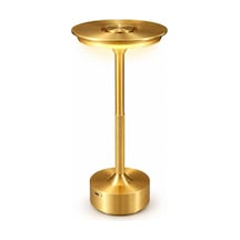 Toronto Şarjlı Dokunmatik Masa Lambası 2w 3 Renk Işık, Usb Şarjlı Gold Led Masa Lambası, Ev, Kafe, Restoran Diğer