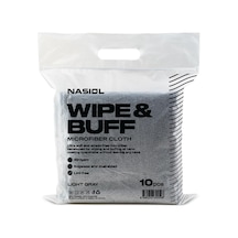 Nasiol Wipe&buff Mikrofiber Seramik Kaplama Uygulama Bezi 10'lu Paket, Tüy Bırakmaz Detailing Bez, Çift Taraflı Ara