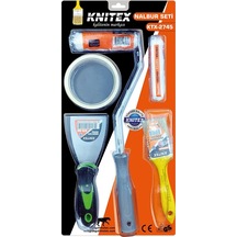 5pcs Boyacı - Nalbur Set Spatula - Kestirme Fırça - Yedek Rulo - Bant - 10cm Fırça Go-53-vice 03685