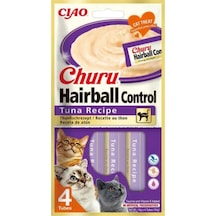 Ciao Churu Cream Hairball Tüy Yumağı Önleyici Ton Balıklı Sıvı Kedi Ödül Maması 4'lü 14 G