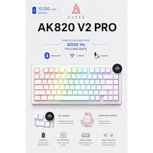 Ak820 V2 Pro 8k+8k Ekranlı Mekanik Oyun Klavyesi-10.000 Mah Batarya