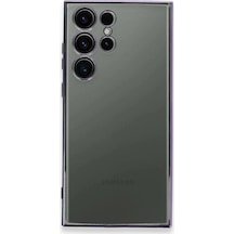 Samsung Uyumlu Galaxy S24 Ultra Kılıf Kamera Korumalı Lensli Silikon Siyah