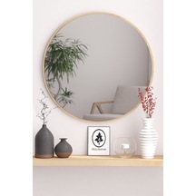 Sonomo Dekoratif 58cm Yuvarlak Ayna Antre Hol Koridor Duvar Aynası Salon Mutfak Banyo Wc Ofis Aynası Sonomo