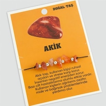 Akik - 86 - Doğaltaşlı İp - Nazblsmm - Bileklik Kahverengi