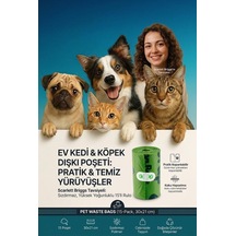 Evcil Hayvan Kaka Torbası 15 Adet 30x21 Cm Sızdırmaz Kedi Köpek Dışkı Toplama Poşeti Rulosu 713383