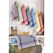 Denizli Çeyiz 8 Adet Pötikareli Mutfak Kurulama Bezi 50x70 Cm Çok Rekli 50 X 70