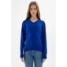 Fashion Friends Kadın Kazak Saks 23k0244k1 24ke21000002 E2174 Saks