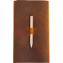 Milan Deri Küçük Defter Camel
