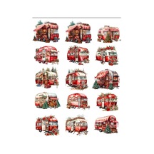 Kırmızı Karavan Sticker Set