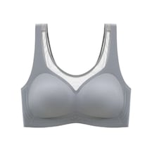 Isabel Tül Detaylı İthal Dikişsiz Balensiz İce-silk Bralet-spor S Gri