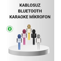 Hubrendy Tekno Bluetooth Karaoke Mikrofon Yüksek Ses Kalitesi, Yankı Efektli, Uzun Ömürlü Pil