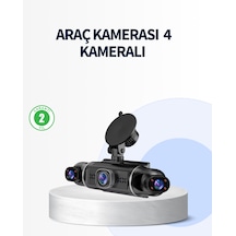 4 Kameralı Araç İçi Kamera 1080p Gps Takip Wifi Gece Görüşlü