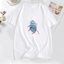 Flood Of Style Komik T Shirt Erkekler Baskı Artık Pişirmek İstemiyorum Ben Fare Sıçan T-shirt Rahat Pamuk Kı Beyaz