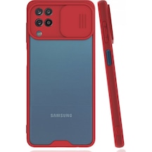 Nettech Samsung Galaxy A12 Uyumlu Platin Kamera Kızaklı Arka