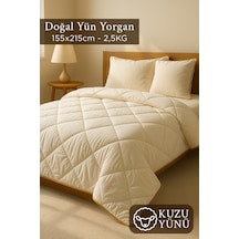Tek Kişilik Kuzu Yünü %100 Doğal Yorgan Özel Çantalı Organik Merinos Yün Yorgan Beyaz
