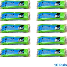 Arma Mavi Orta Boy 55 x 60 CM - 30 Litre Çöp Torbası Poşeti - 20 Adetlik 10  Rulo