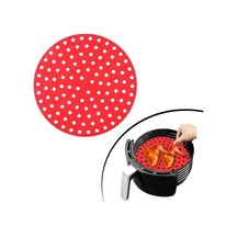 Mcg Renkli Isıya Dayanıklı Yıkanılabilir Silikon Fırın Ve Airfryer Yuvarlak Pişirme Matı 20 Cm