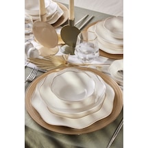 Emsan Lotus Fine Bone 53 Parça 12 Kişilik Yemek Takımı Gold