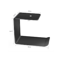 Sones 2 Adet Z5 Tamamen Alüminyum Alaşımlı Kulaklık Tutucu Askı Kancası Duvar Sergileme Rafı Siyah