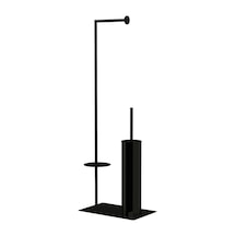 Line Bathroom Tuvalet Kağıtlık Ve Fırçalık Ayaklı Mat Siyah 505606 Mat Siyah Siyah