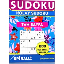 Kolay Sudoku Tam Sayfa 200 Süper Sudoku Kalem Hediyeli