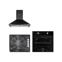 Kumtel B66-S2 - KO-410 BF - DP6-S Siyah Ankastre Set