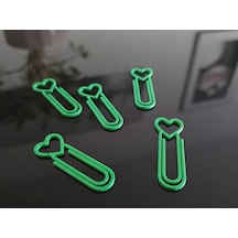3d Baskı Kalp Figürlü Ataç - 10lu Set - Yeşil