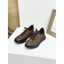 2216670 Lastik Bağcıklı Hakiki Deri Sneaker Spor Ayakkabı Kadın 001