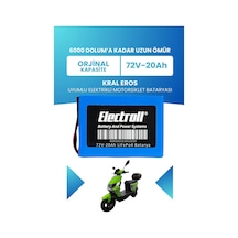 Kral Eros Uyumlu Batarya Standart Kapasite Lifepo4 72v 20ah Elektrikli Motorsiklet Bataryası