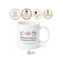 Sosyal Medya Yöneticisine Hediye Bol Etkileşimli Esprili Kupa Bardak Beyaz / Çok Renkli