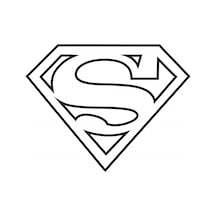 Reflektif Superman Simgesi Etiket