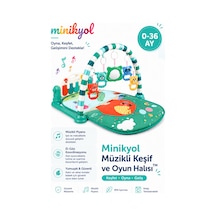 Minikyol Müzikli Keşif Halısı Piyanolu Aynalı Çıngıraklı Bebek Oyun Halısı Ve Müzikli Aktivite Merkezi 0-36 Ay Yeşil