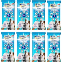 Bio Pet Active Wash Gloves Kuru Yıkama Ve Bakım Kesesi 8 x 8'li