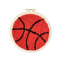 Hfambition Basketbol Desenli El Yapımı Dokuma Seti: Başlangıçcı Dostu Malzeme Paketi Gösterge Rafı Hariç Diğer